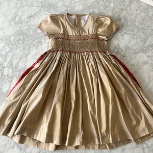 Antoinette Paris classic gold and red girls dress 6T